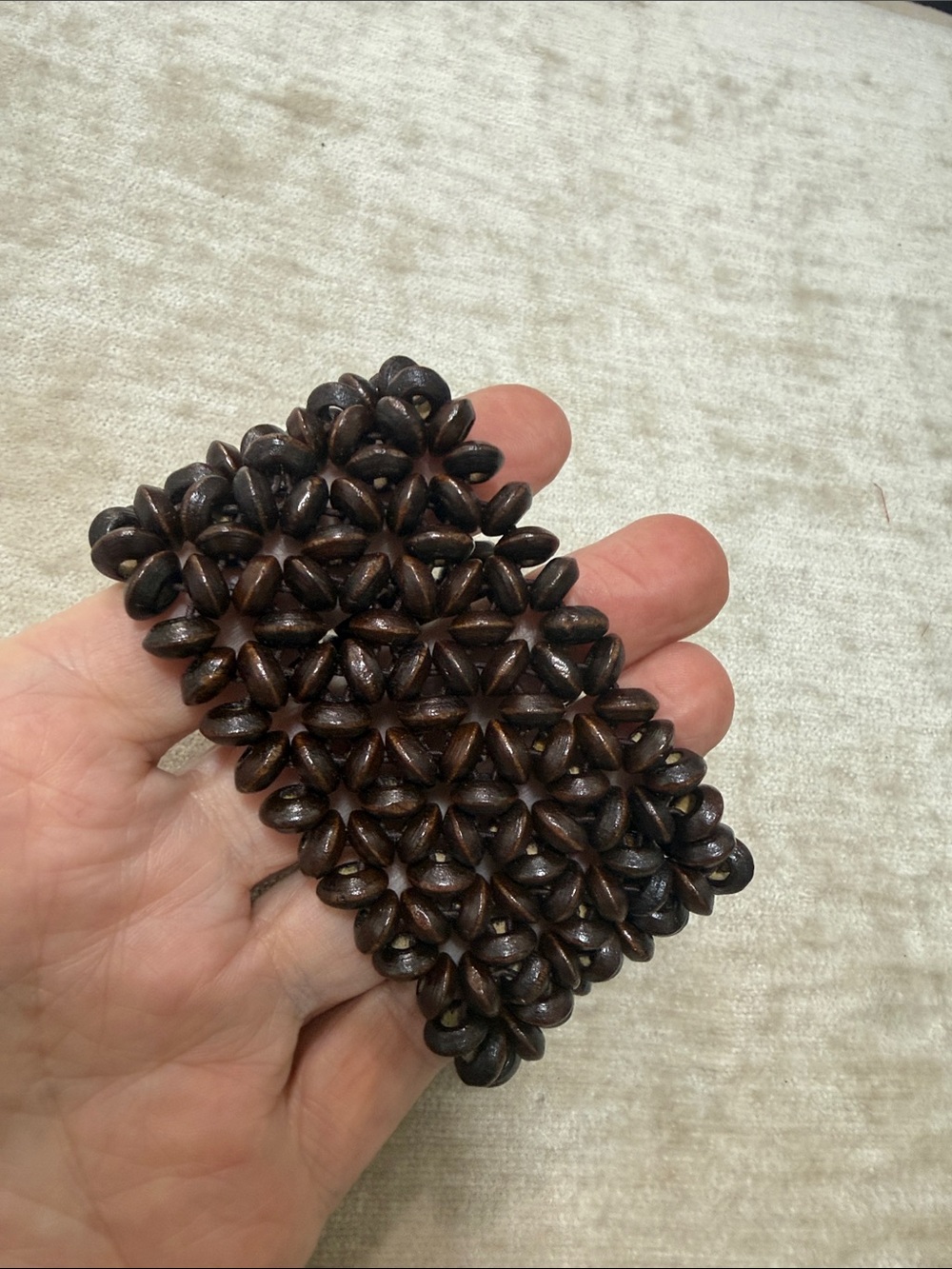 Chunky Dark Brown Beaded wooden Bracelet BRAND NAME BRAND NEW